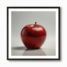 Red Apple With Water Droplets 1 Art Print