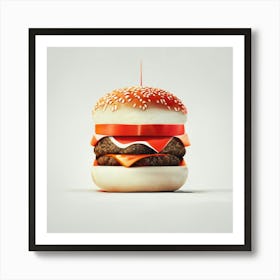 Cheeseburger Iconic (38) Art Print
