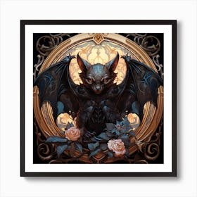 Bat In A Frame Art Print