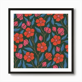 Red Flowers 1 Art Print