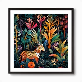 Tiger In The Jungle 13 Art Print