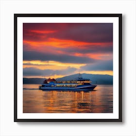 Sunset On The Water 32 Art Print