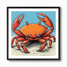 Crab On The Beach 10 Art Print