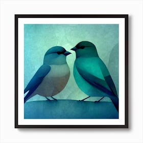 Firefly A Modern Illustration Of 2 Beautiful Sparrows Together In Neutral Colors Of Taupe, Gray, Tan 2023 11 23t013112 Art Print