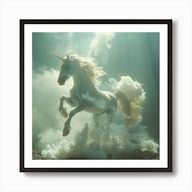 Lena1987 A Transluscent White Unicorn Floating Above The Grou 70b05627 8271 48a8 9a5e 7b59494c88ff 0 Art Print