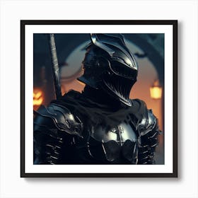 Halloween Black Knight 1 Art Print