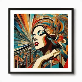 Lady In The Sky Art Print