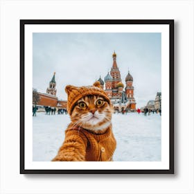 Cute Cat Takes A Selfie 10 Art Print