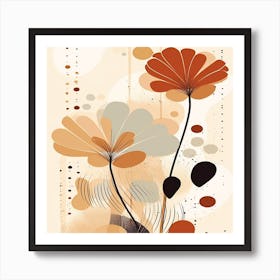 Abstract Flowers 2 Art Print