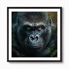 Portrait Of A Gorilla Art Print