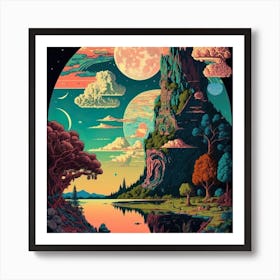 Of A Lake Art Print