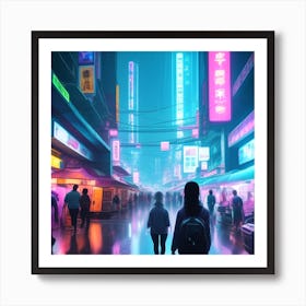 Neon City 7 Art Print