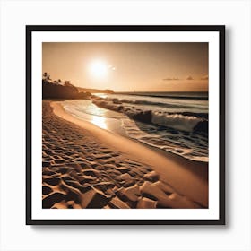 Sunset On The Beach 713 Art Print