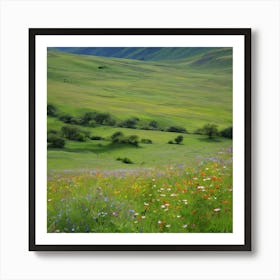 Wildflowers In The Mountains art print Art Print