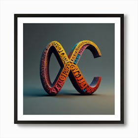 X art text Art Print