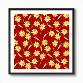 Daisy Pattern Art Print