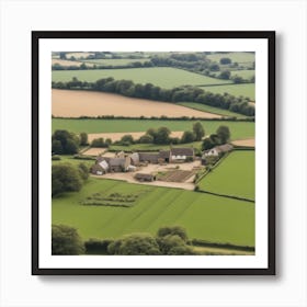 Aerial View Of Farmland 8 Art Print