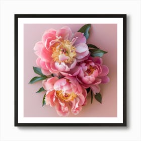 Pink Peonies 4 Poster