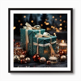 Elegant Christmas Gift Boxes Series018 Art Print