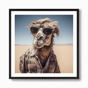 Camel In Sunglasses 1 Art Print