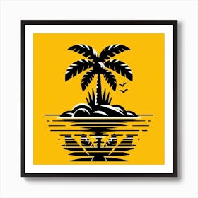 Island with a Palm Tree Art Print