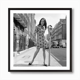 Martine Beswick Modelling, London 1966 Art Print