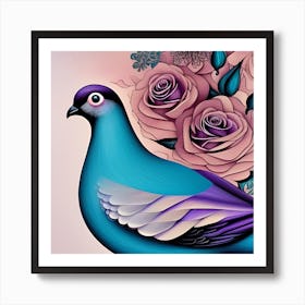 Beautiful Pigeon Art Print