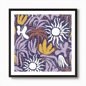 Sun And Palms Art Print