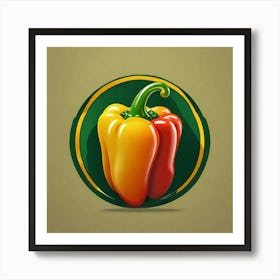Red And Yellow Pepper 5 Art Print