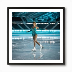 The Ice Skater Arctic Landscape Dance in Stadium Art Print