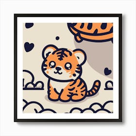 Cute Tiger 15 Art Print