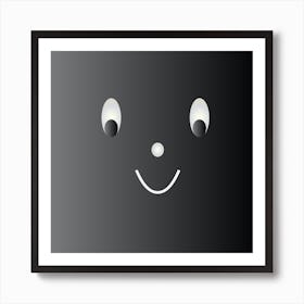 Happy Face Illustration Art Print