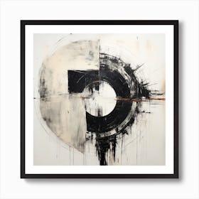 Abstract Art Circle Digital Painting (12) Art Print