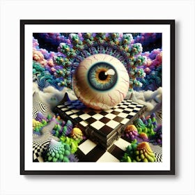 Psychedelic Eye Check out Obscure.ai on insta and Facebook! 1 Art Print