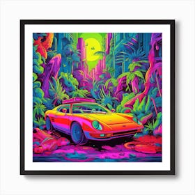 Psychedelic Car Art Print