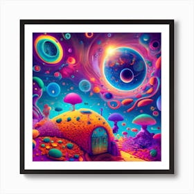 amazing colorful space Art Print