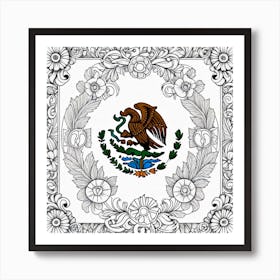 Mexican Coloring Flags (78) Art Print