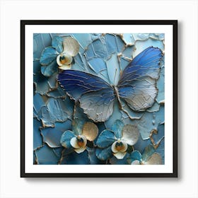 Blue Butterfly 3 Art Print