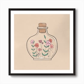 Let Love Bloom Square Art Print