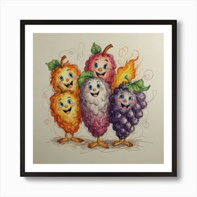 Grapes Illustration Art Print