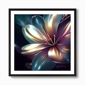 Beautiful flower in the shadow Art Print