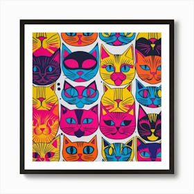 Kitty Deco Art Print