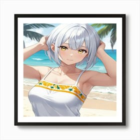 White Haired Girl Art Print