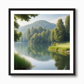 Lake In The Mountains 8 Art Print