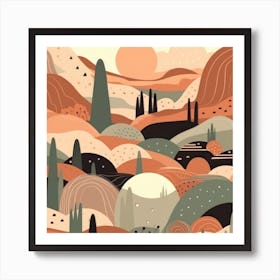 Abstract Desert Art Print