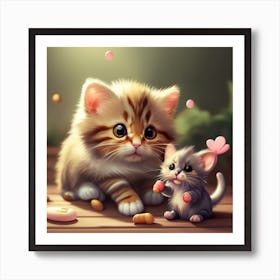 Cute Kittens Art Print