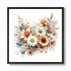 Bouquet Of Flowers Art Print