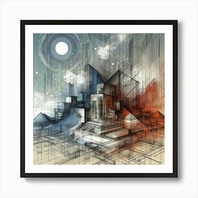 Abstract Cityscape 16 Art Print