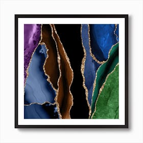 Peacock Agate Texture 11 Art Print