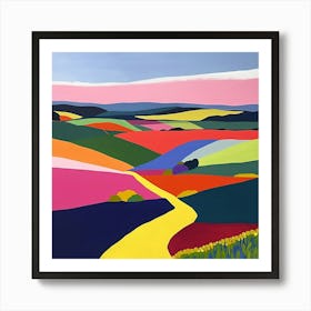 Colourful Abstract The North York Moors England 1 Art Print